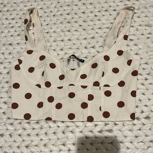 Zara polka dot top